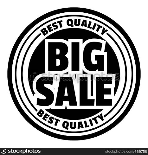 Big sale logo. Simple illustration of big sale vector logo for web. Big sale logo, simple style.