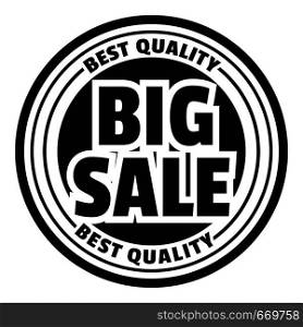 Big sale logo. Simple illustration of big sale vector logo for web. Big sale logo, simple style.
