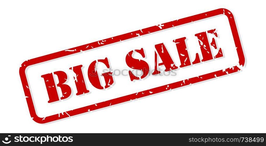 Big sale red rubber stamp vector isolated