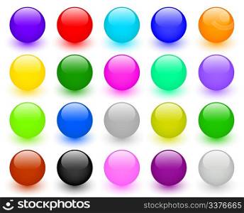 Big set of colorful buttons