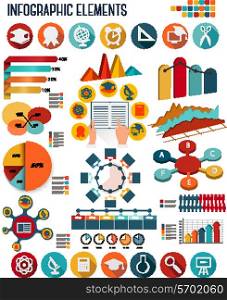 Big set of Education infographics elements. Vector.
