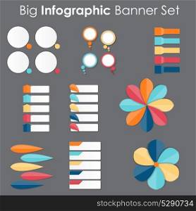 Big Set of Infographic Banner Templates for Your Business Vector Illustration. Big Set of Infographic Banner Templates for Your Business Vector