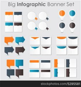 Big Set of Infographic Banner Templates for Your Business Vector Illustration. Big Set of Infographic Banner Templates for Your Business Vector