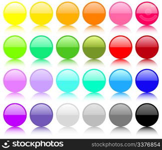 Big set of round buttons. Vector