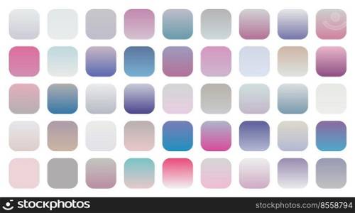 big set of soft gradients combinations swatches