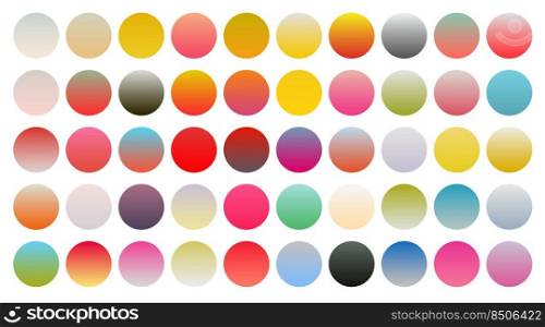 big set of vibrant colorful gradient