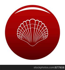 Big shell icon. Simple illustration of big shell vector icon for any design red. Big shell icon vector red