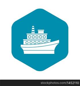 Big ship icon. Simple illustration of big ship vector icon for web. Big ship icon, simple style