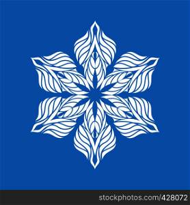 Big snowflake icon. Simple illustration of big snowflake vector icon for web. Big snowflake icon, simple style