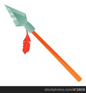 Big spear icon. Cartoon illustration of big spear vector icon for web. Big spear icon, cartoon style