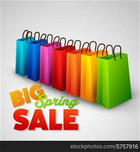 Big spring sale poster. Vector illustration EPS 10. Big spring sale poster