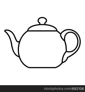 Big teapot icon. Outline illustration of big teapot vector icon for web. Big teapot icon, outline style