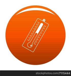 Big thermometer icon. Simple illustration of big thermometer vector icon for any design orange. Big thermometer icon vector orange