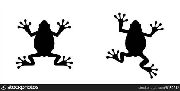 Big toad frog vector. Frog feet. drawing footprint or footstep print. Cartoon reptile. Amphibian icon