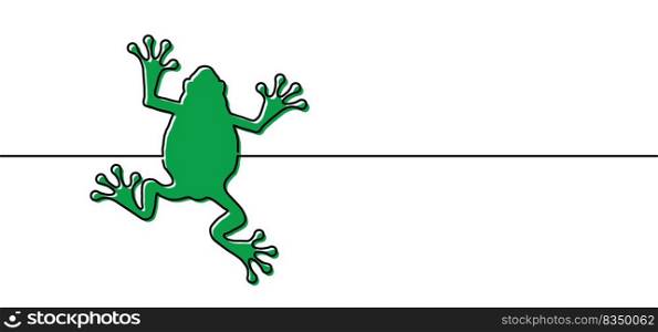 Big toad frog vector. Frogs feet. drawing footprint or footstep print. Cartoon reptile. Amphibian icon. Line pattern.