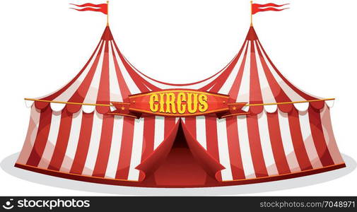 Big Top Circus Tent. Illustration of a cartoon big top circus tent ...