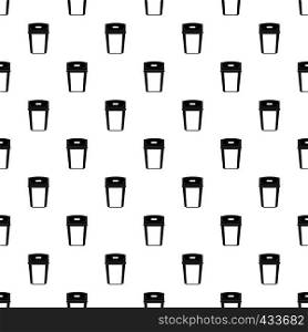Big trashcan pattern seamless in simple style vector illustration. Big trashcan pattern vector