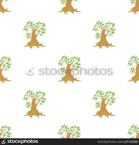 Big tree pattern seamless background texture repeat wallpaper geometric vector. Big tree pattern seamless vector
