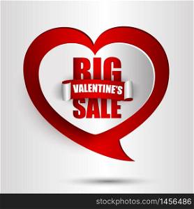 Big valentines day sale background.vector