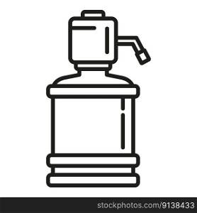 Big water bottle icon outline vector. Filter treatment. Tank system. Big water bottle icon outline vector. Filter treatment