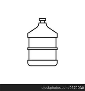 Big water bottle line icon. Vector illustration. stock image. EPS 10.. Big water bottle line icon. Vector illustration. stock image.