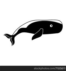 Big whale icon. Simple illustration of big whale vector icon for web design isolated on white background. Big whale icon, simple style