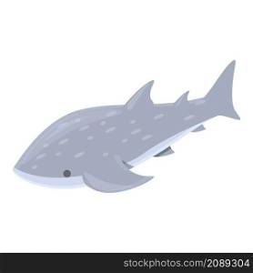 Big whale shark icon cartoon vector. Sea fish. Marine life. Big whale shark icon cartoon vector. Sea fish