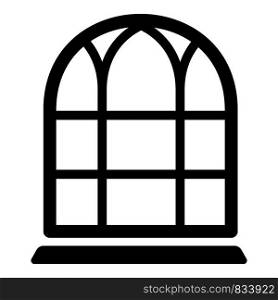 Big window frame icon. Simple illustration of big window frame vector icon for web. Big window frame icon, simple black style