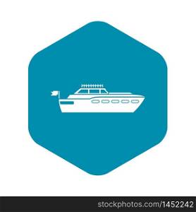 Big yacht icon. Simple illustration of big yacht vector icon for web. Big yacht icon, simple style