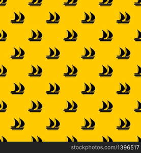 Big yacht pattern seamless vector repeat geometric yellow for any design. Big yacht pattern vector