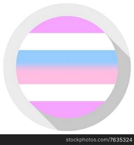 Bigender Pride Flag, rounded square shape icon on white background, vector illustration