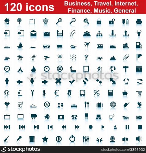 Biggest collection of 120 different icons for using in web design