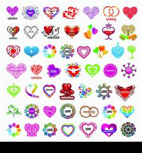 biggest collection of vector logos hearts and valentines