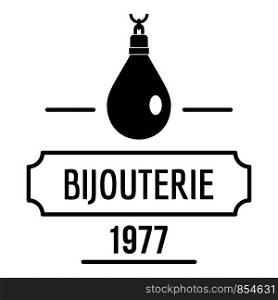 Bijouterie logo. Simple illustration of bijouterie vector logo for web. Bijouterie logo, simple black style