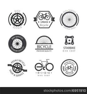 bike bicycle vector logo badge. bike bicycle vector logo badge art