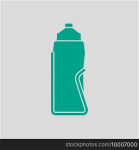 Bike Bottle Cages Icon. Green on Gray Background. Vector Illustration.