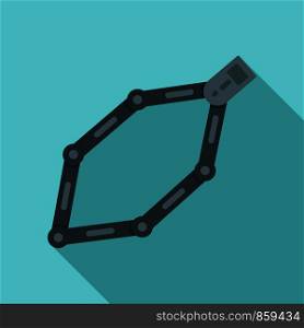 Bike chains icon. Flat illustration of bike chains vector icon for web design. Bike chains icon, flat style