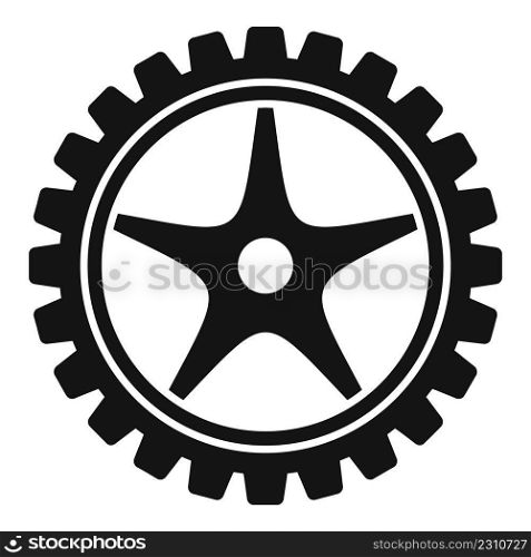 Bike crank arm icon simple vector. Mechanic fix. Service shop. Bike crank arm icon simple vector. Mechanic fix