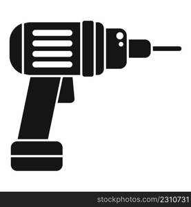 Bike electric drill icon simple vector. Fix service. Shop tire. Bike electric drill icon simple vector. Fix service