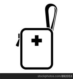 Bike first aid kit icon. Simple illustration of bike first aid kit vector icon for web design isolated on white background. Bike first aid kit icon, simple style