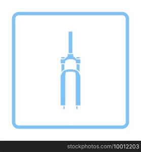 Bike Fork Icon. Blue Frame Design. Vector Illustration.