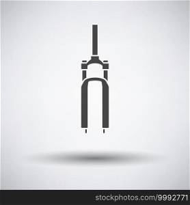 Bike Fork Icon. Dark Gray on Gray Background With Round Shadow. Vector Illustration.