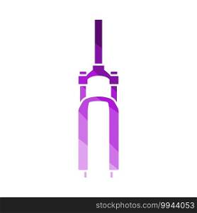 Bike Fork Icon. Flat Color Ladder Design. Vector Illustration.