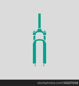 Bike Fork Icon. Green on Gray Background. Vector Illustration.