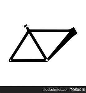 Bike Frame Icon. Black Stencil Design. Vector Illustration.