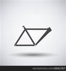 Bike Frame Icon. Dark Gray on Gray Background With Round Shadow. Vector Illustration.