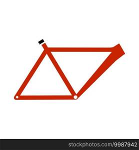 Bike Frame Icon. Flat Color Design. Vector Illustration.