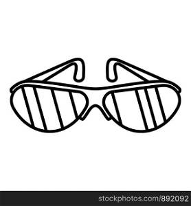 Bike glasses icon. Outline bike glasses vector icon for web design isolated on white background. Bike glasses icon, outline style