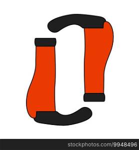 Bike Grips Icon. Editable Outline With Color Fill Design. Vector Illustration.