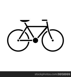 Bike Icon. Black Stencil Design. Vector Illustration.